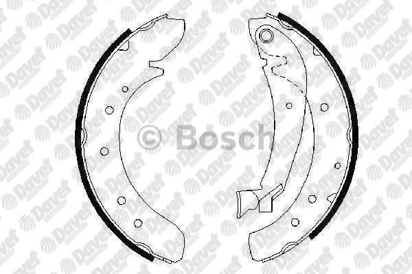 BOSCH 0986487522 Arka Fren Balatasi Pabuclu Boxer-Ducato-Jumper 94-02 Jumpy 1.6hdi 07-> Scudo 1.6d 07-> Expert 07-> 254×57mm